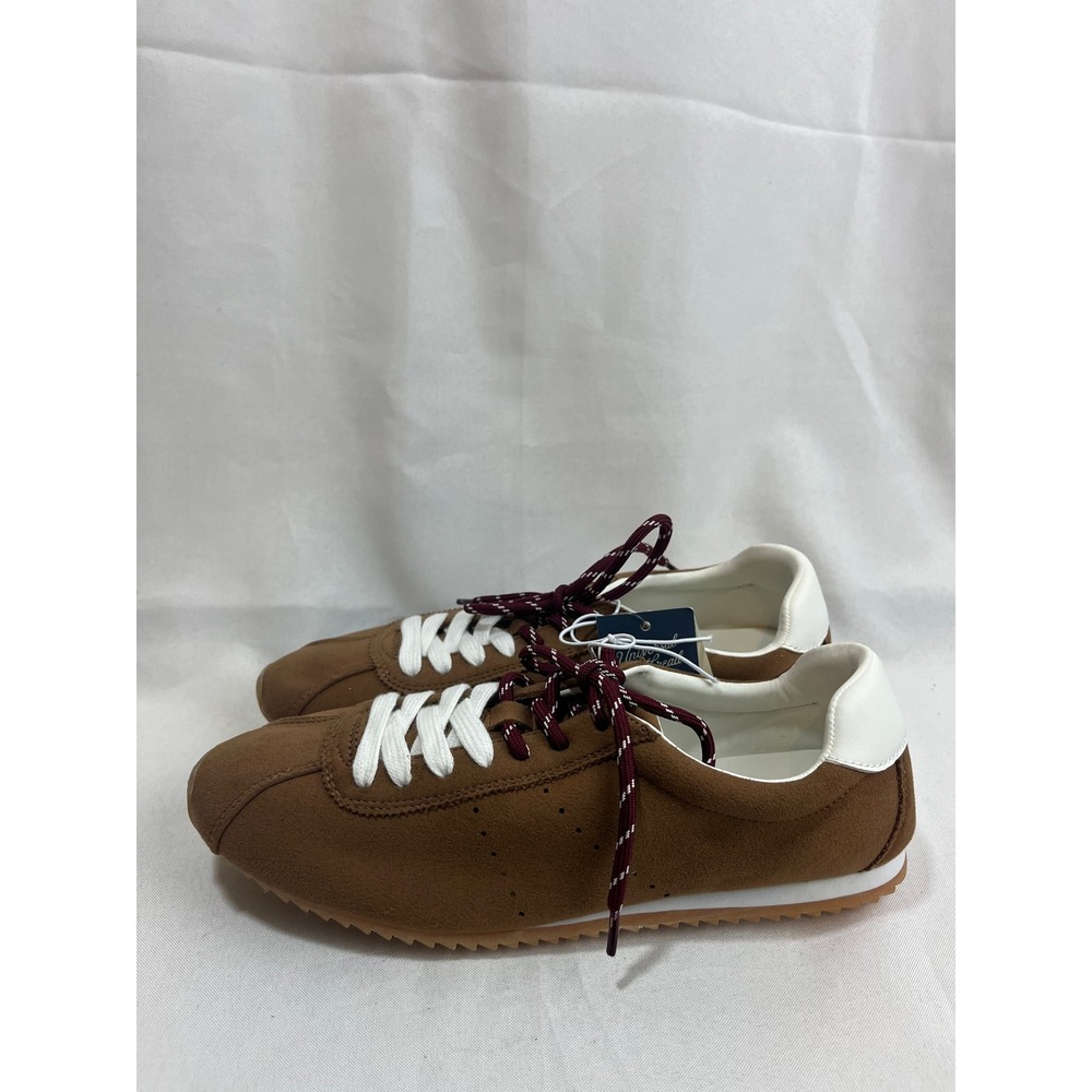 Universal Thread Cognac Brown Faux Suede Jogger Sneakers Memory Foam‎ 9.5 NEW